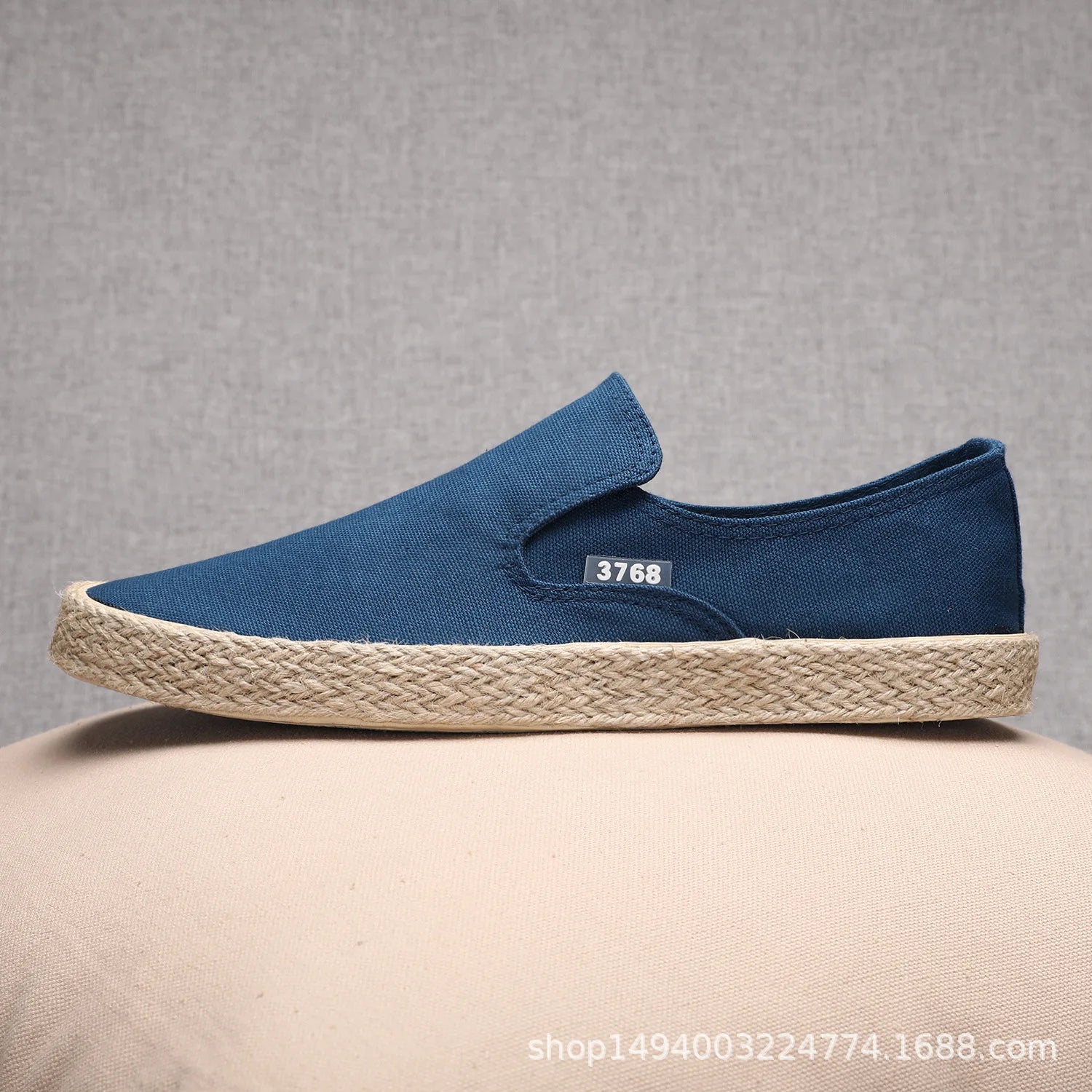 Soft Espadrilles Men Hemp Loafers Slip on Shoes Fashion Mens Shoes Casual Male Breathable Canvas Spring Rubber Sneakers Men