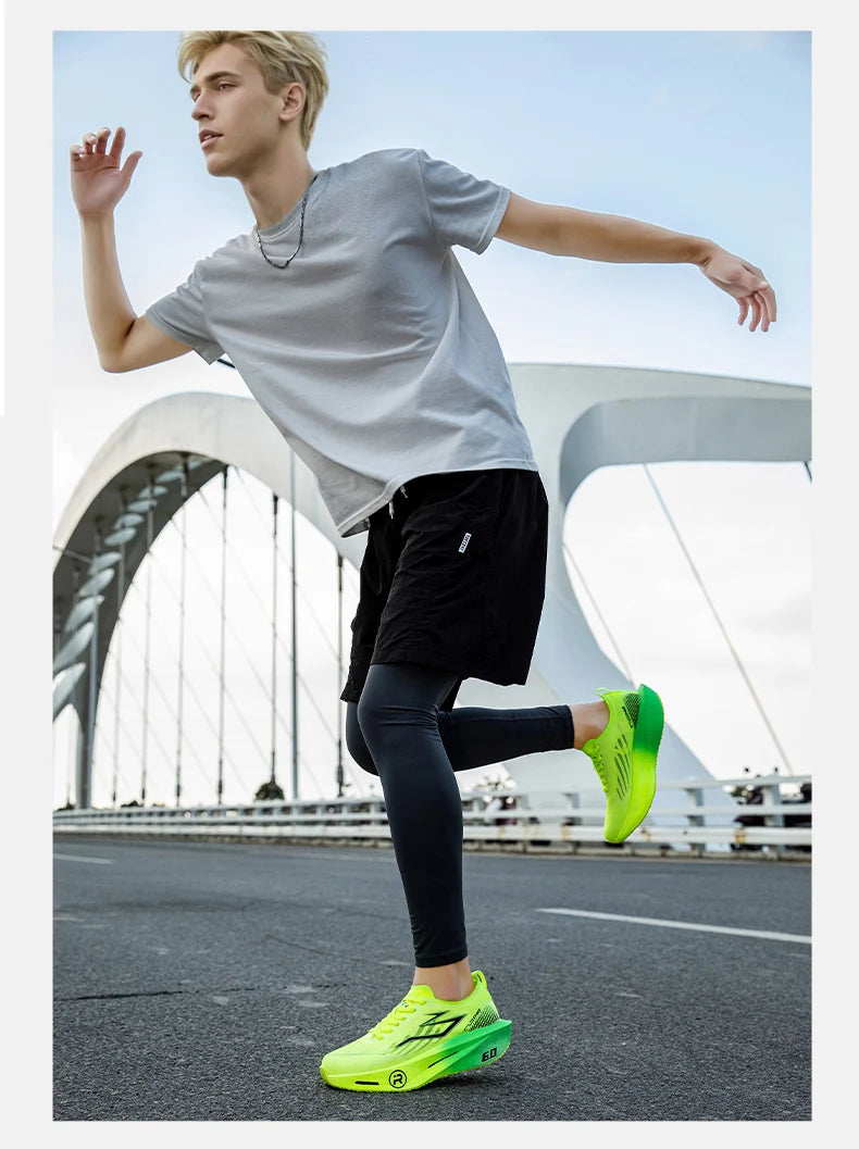 New Sports Shoes for Men Women Running Sneakers Carbon Plate Male Marathon Racing Shock-absorbing Athletics Sport Training Shoes