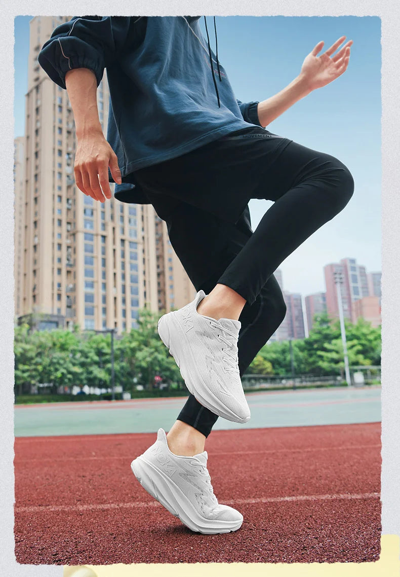 Men Sports Running Shoes Casual Carbon Plate Marathon Breathable Lightweight Women's Comfortable Athletic Nonskid Sneakers