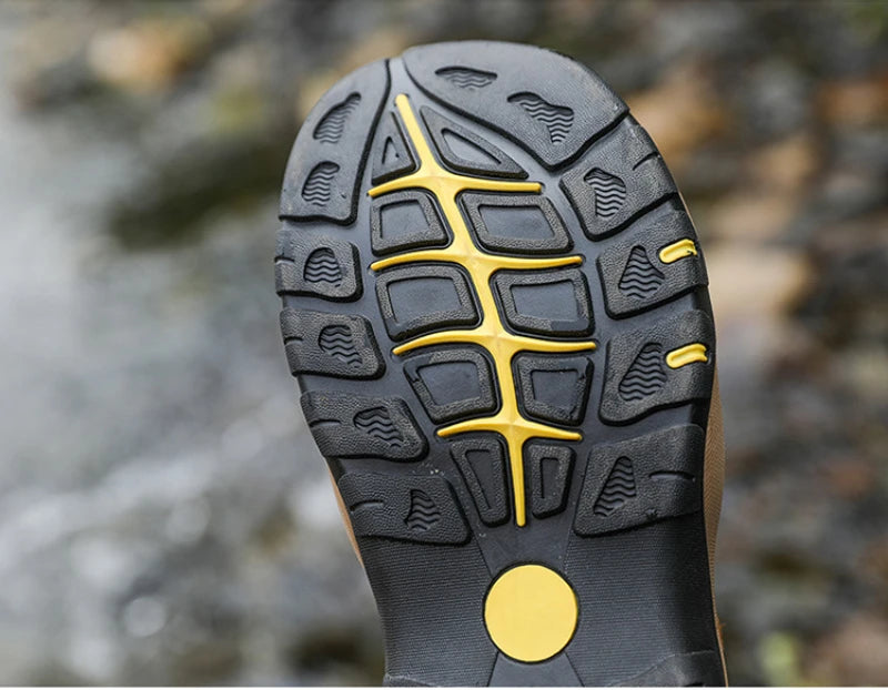 Men Summer Beach Sandals Outdoor Non-slip Wading Shoes Fisherman Leather Breathable Hiking Non-slip Sandals Sandalia Masculina