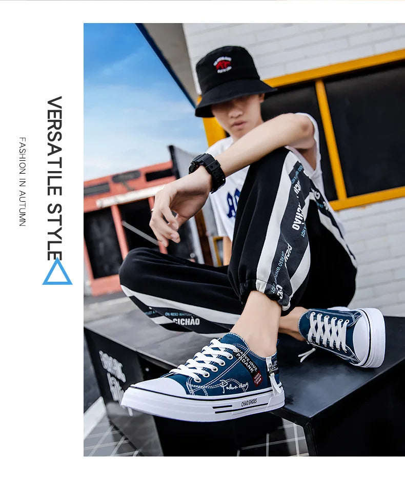 Fashion Men's Canvas Shoes Summer Breathable Men Casual Shoes Outdoor High Quality Sneakers Comfortable Low-Top Men tennis Shoes