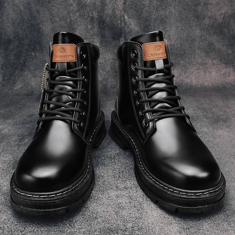 2026 Winter Ankle Boots Men's Boots Outdoor Yellow Boots Classic Design High Top Men Casual Shoes Botas Para Hombre