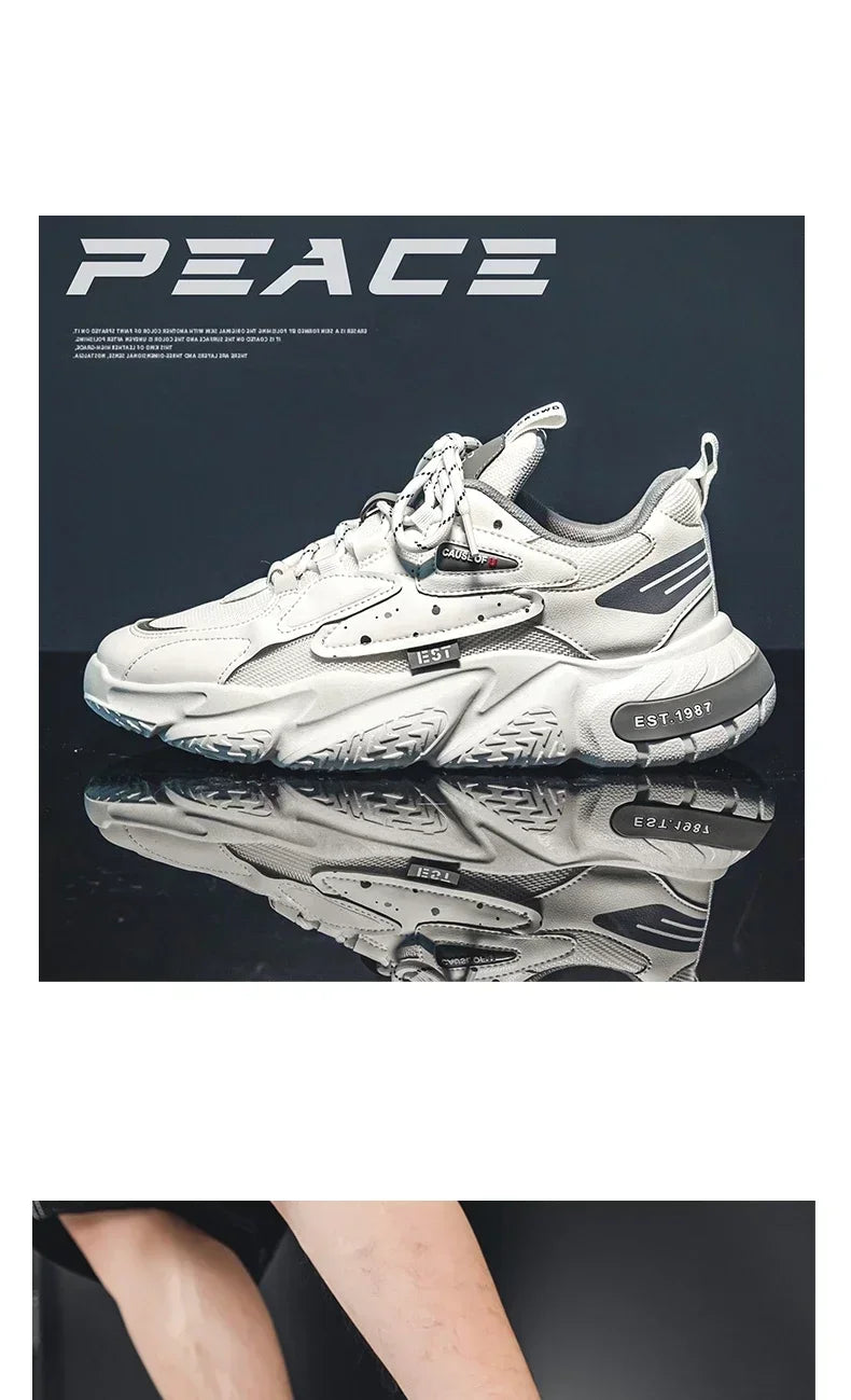 2025 Fashion and Comfortable Mesh Breathable Outsole Shoes Summer Hot Sale Mens Casual Shoes Thick Bottom Breathable Sneaker