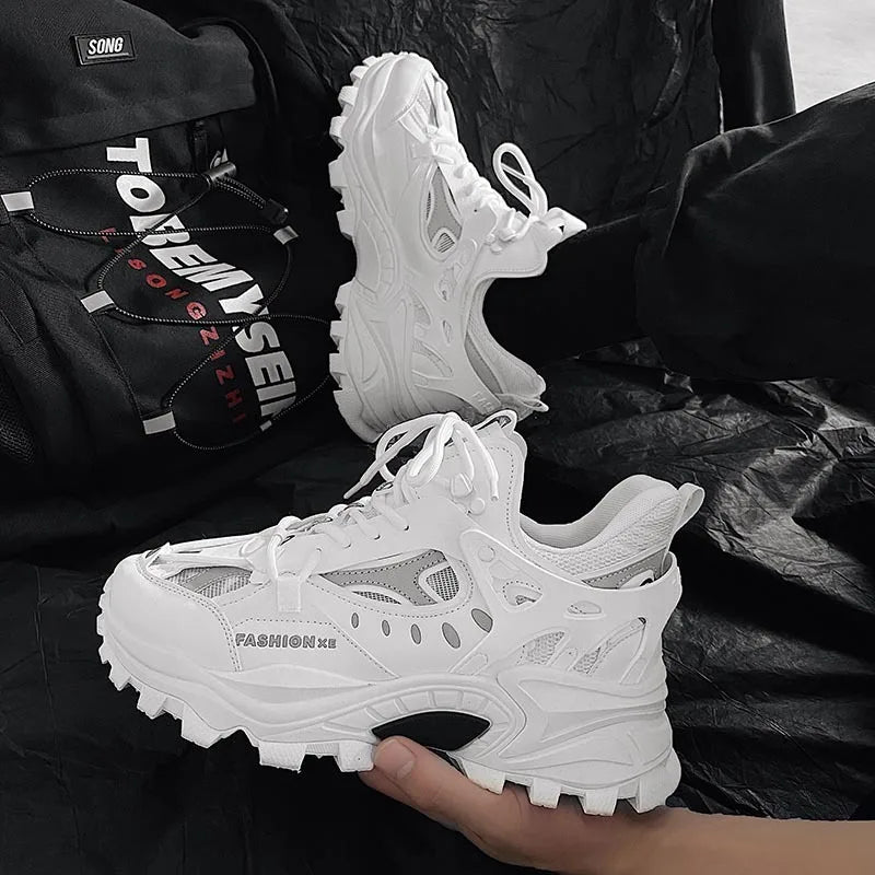 Men's Vulcanized Shoes Luxury Sneakers Harajuku Chunky Sneakers Autumn Running Footwear Male High Fashion Zapatos Hombre