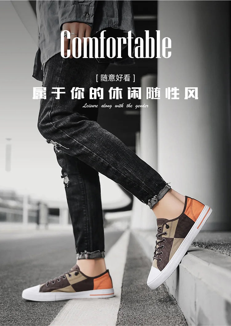 Men Sneakers Casual Shoes Men Flat Brand Fashion Canvas Shoes Comfortable Driving Tennis Sports Shoes Student