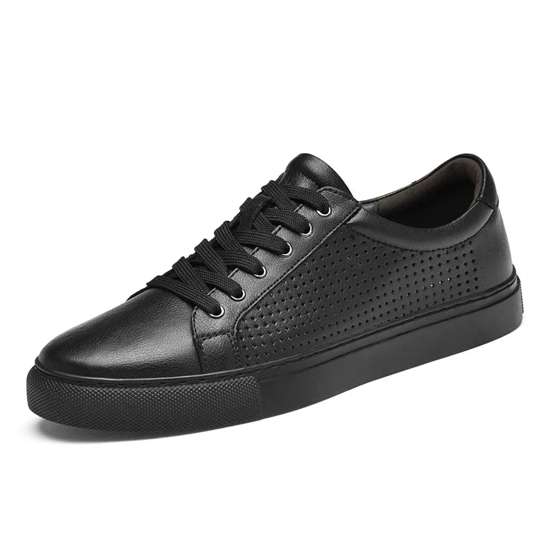 Luxury Brand Men's Sneakers Genuine Leather Casual Shoes Leisure Walk Men Shoes All-match Outdoor Skateboard Footwear For Male