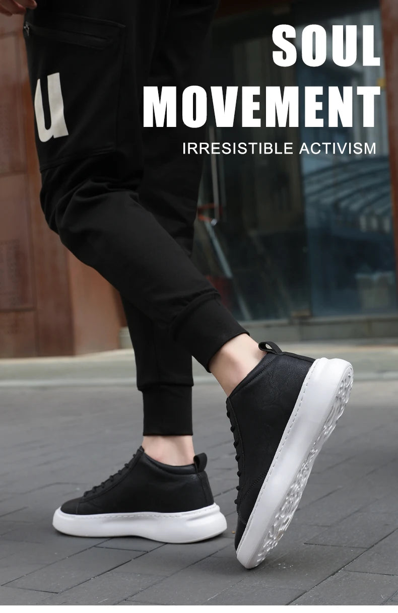 Shoes for Men Fashion Casual Sports Shoes Male Sneakers Trend Genuine Leather 2023 New Flat Running Shoes Large Size 39-46 White