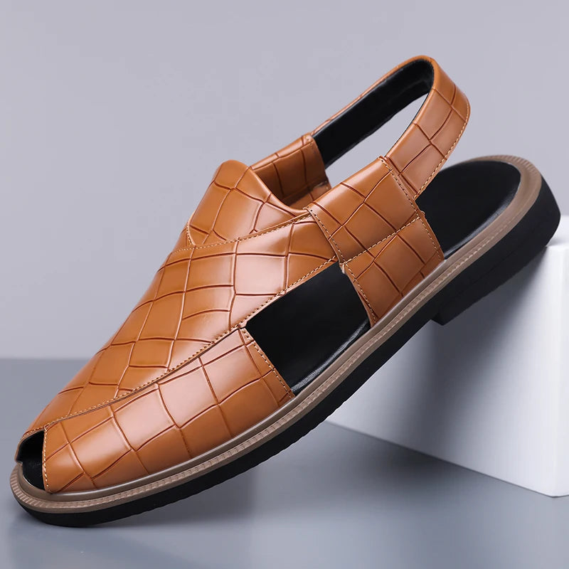 Men's Summer Fashionable Breathable Sandals Wear-Resistant Anti-Slip Comfortable Versatile Trendy Men's Shoes-2021