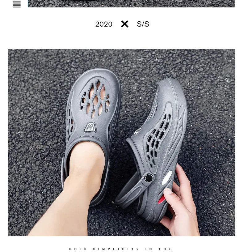 Male Slippers EVA Outdoor Vacation Simple Sandals Indoor Anti-slip Waterproof Clogs Off White Shose Summer Platform Shoes
