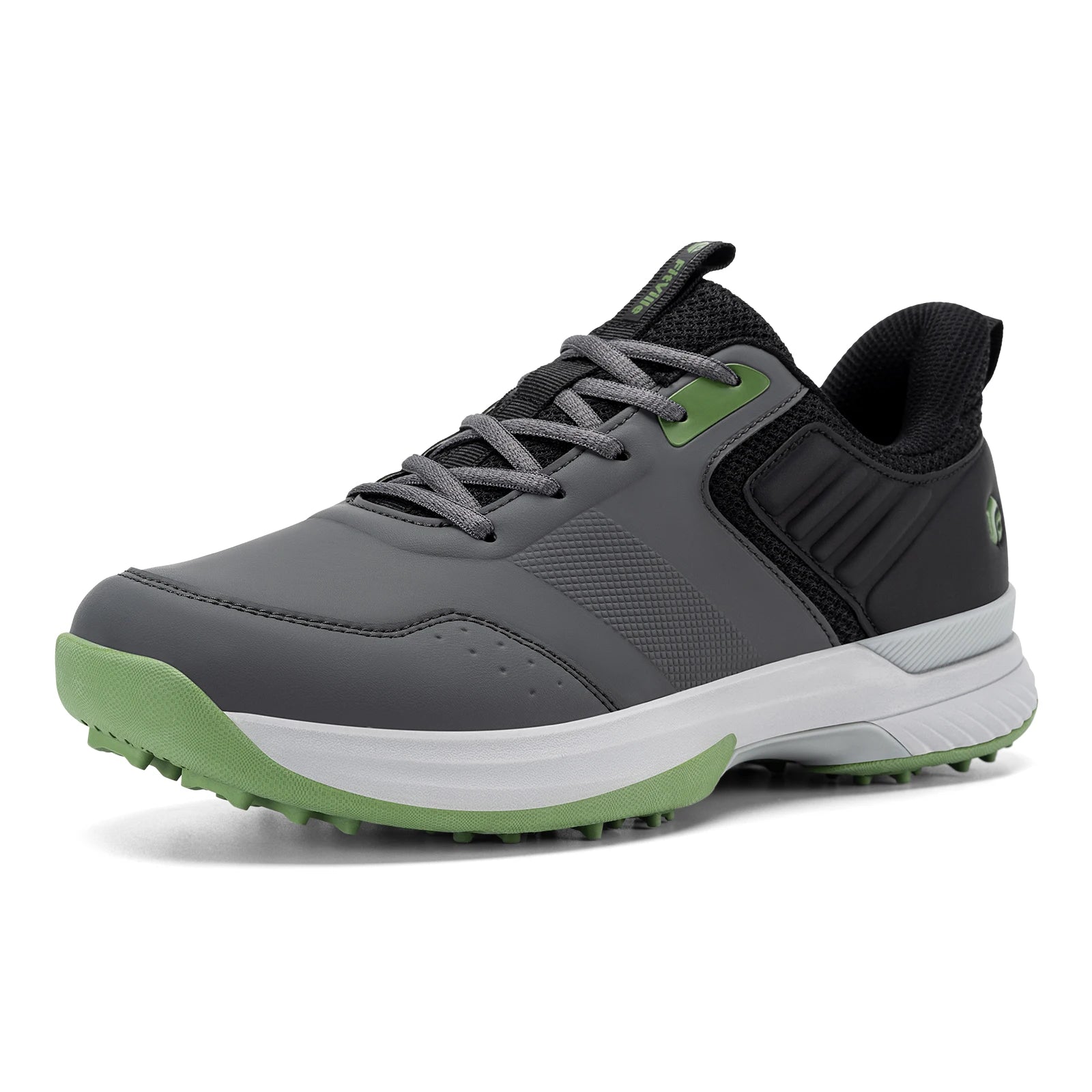 Fittington Professional Golf Shoes Wide Man Casual Sneakers Cushioning Outdoor Water Resistant Sport Shoes for Men with Spike