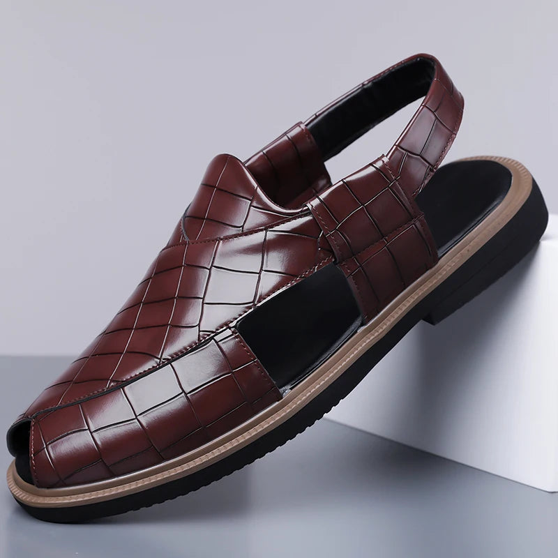 Men's Summer Fashionable Breathable Sandals Wear-Resistant Anti-Slip Comfortable Versatile Trendy Men's Shoes-2021