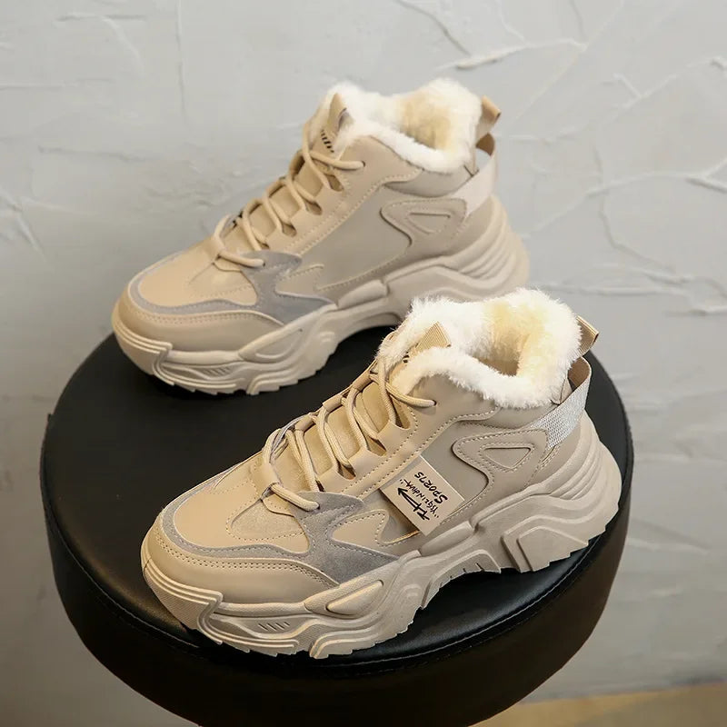 Chunky Platform Sneakers for Women Autumn New Fashion Thick Sole Vulcanized Shoes Woman Casual Non Slip Breathable Sports Shoes