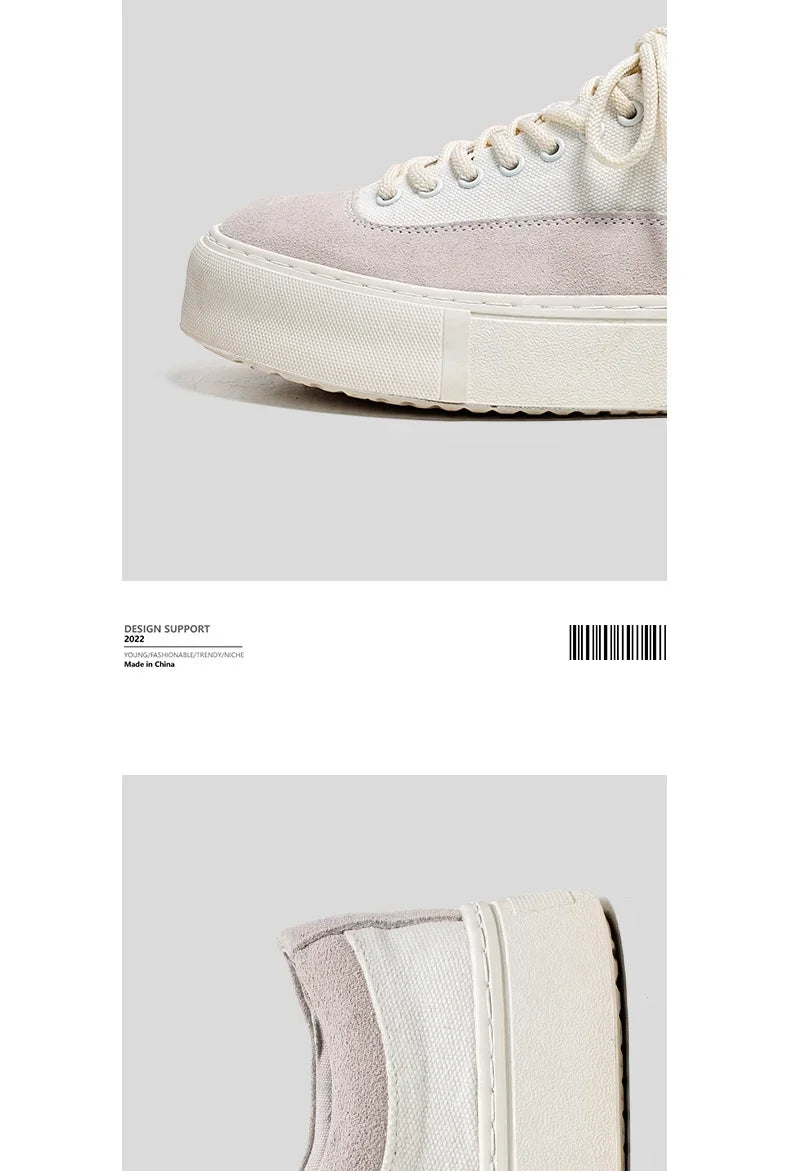 Korean Fashion Casual Canvas Sneakers Men Harajuku Platform Canvas Shoes Man Breathable Men's Vulcanized Shoes Zapatos De Lona