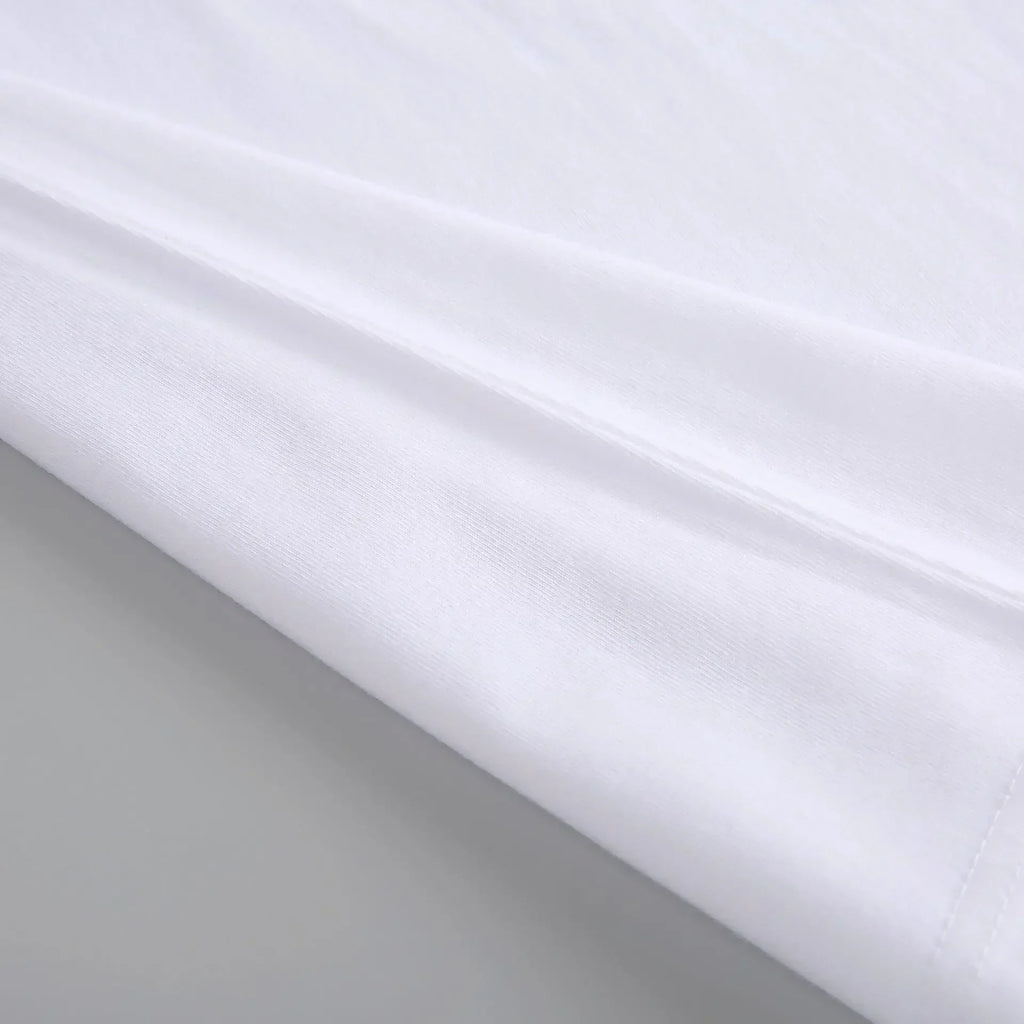 Heavy Cotton Men's Long Sleeve T Shirt Solid Color Cotton Bottom Shirt Half Sleeve 100% Cotton T Shirt Korean Tee