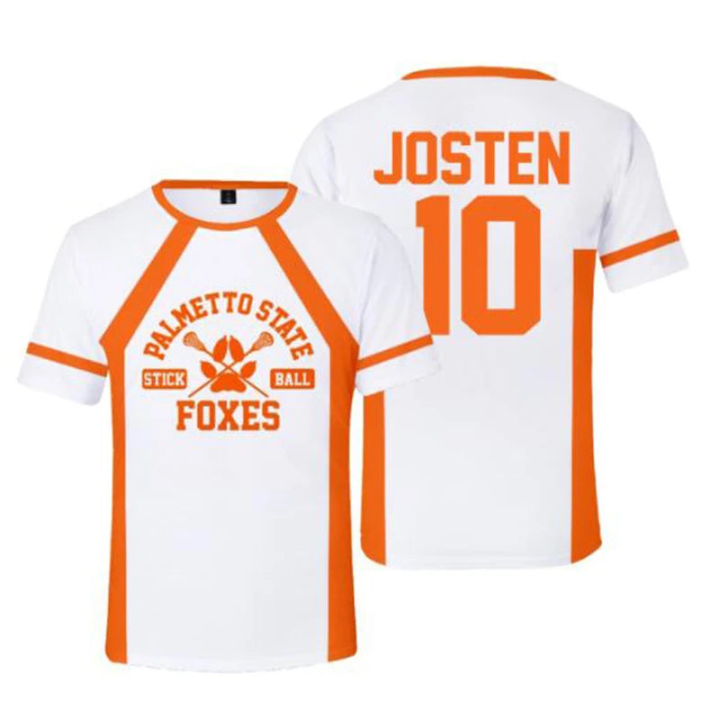 New The Foxhole Court Palmetto State Foxes Lacrosse Jersey Cosplay WILDS MINYARD 3D T-shirt Men/Women Graphic Tees Streetwear