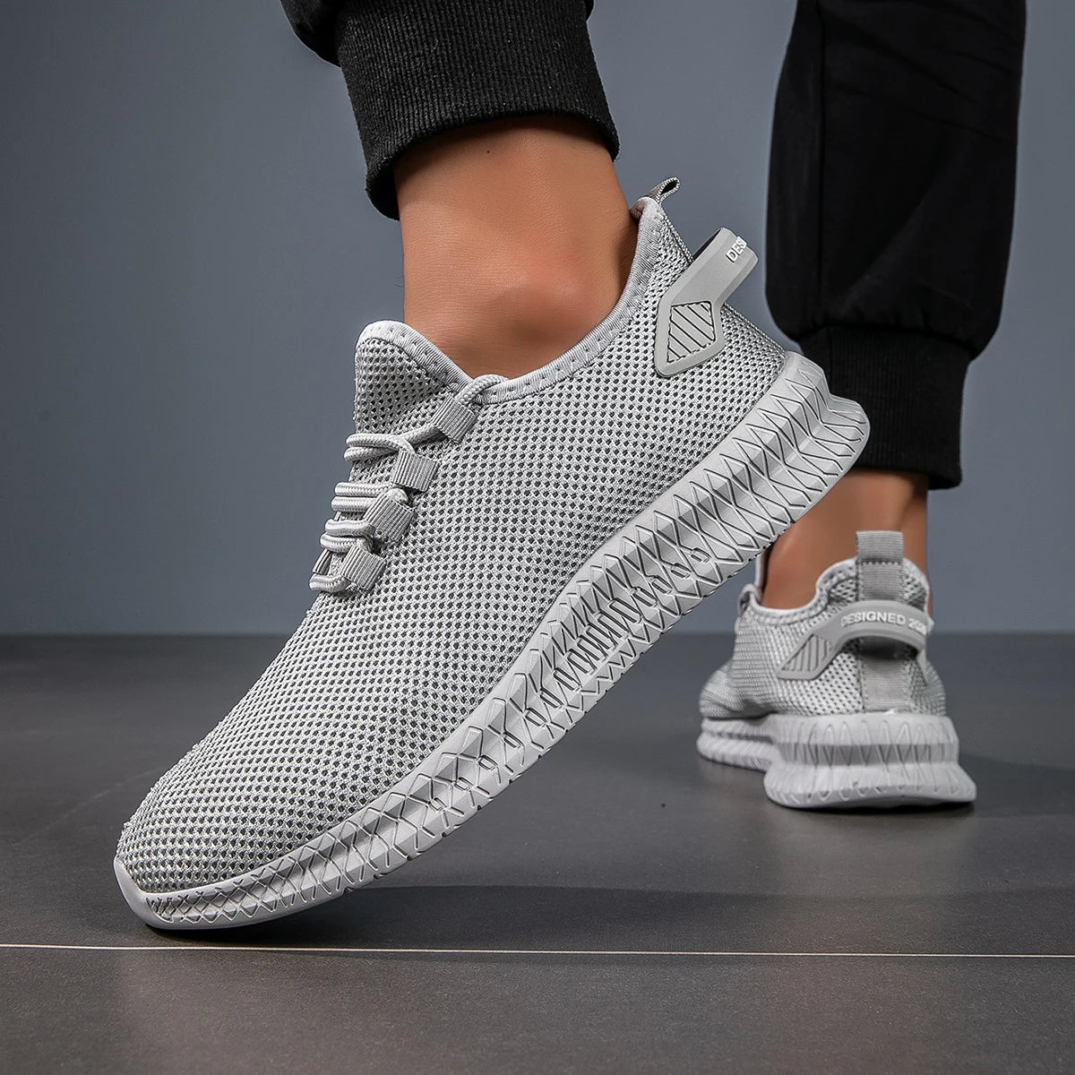 YRZL Mens Running Breathable Lightweight Sneakers Men Casual Sports Shoes Anti Slip Walking Shoes Comfortable Gym Training Shoes