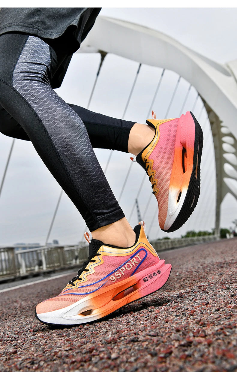 Running Shoes Carbon Board Speciality Marathon Men Sports Breathable Lightweight Women's Comfortable Athletic Nonskid Sneakers