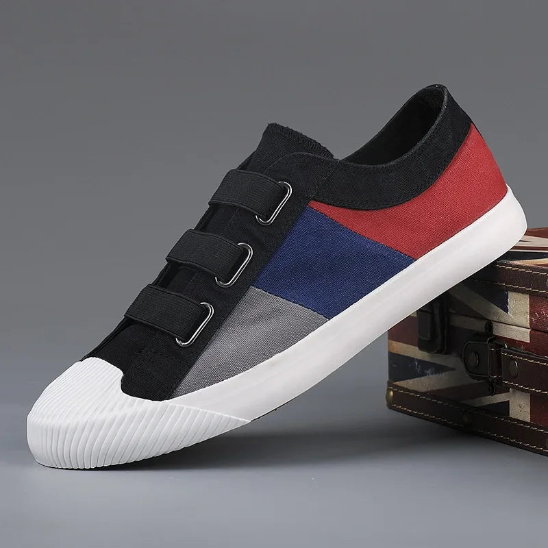 Fashion Men's Canvas Sneakers Casual Shoes Breathable Flat Buckle Loafers Shoes Summer Autumn Mens Designer Men Board Shoes