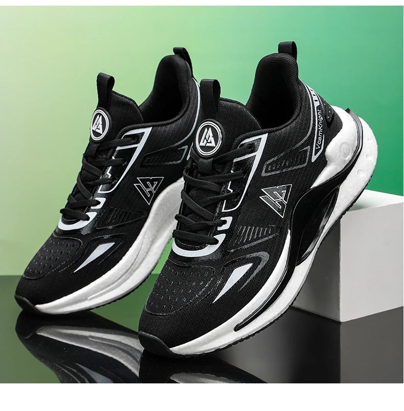 Lightweight Breathable Running Shoes Men Popcorn Shock Absorption Sneakers Flexible Anti Slip Outdoor Sports Shoes Summer Autumn