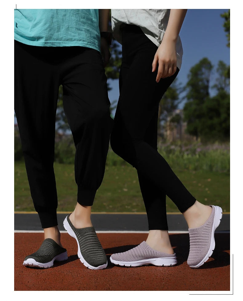 Men Slippers Summer Mesh Breathable Home Indoor Slippers Men Thick Bottom Slides Fashion Couple Walking Shoes Chanclas Hombre