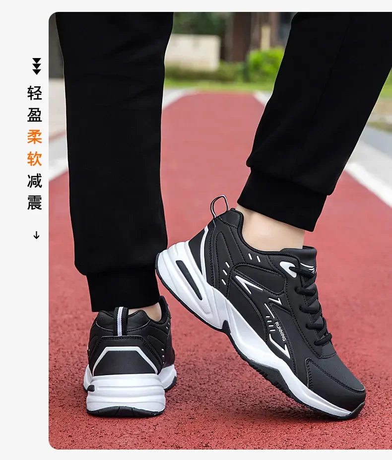 Chunky Sneaker for Men Thick Sole Versatile 2025 New Trend Mesh Lace Up Breathable Casual Sports Shoes Increased Soft Soles