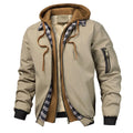 Spring Autumn Winter New Fashion Men’s Casual Trendy Color-coded Loose Fake 2 Piece Set Jacket Male Hooded Coats Clothes Tops