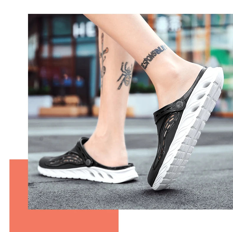 Summer Comfortable Men's Garden Clogs Male Outdoor EVA Injection Clogs Casual Sandal Men Beach Slippers Water Shoes Pool Sandals