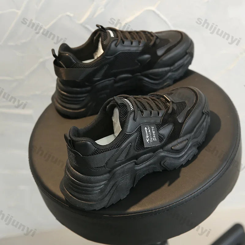 Chunky Platform Sneakers for Women Autumn New Fashion Thick Sole Vulcanized Shoes Woman Casual Non Slip Breathable Sports Shoes