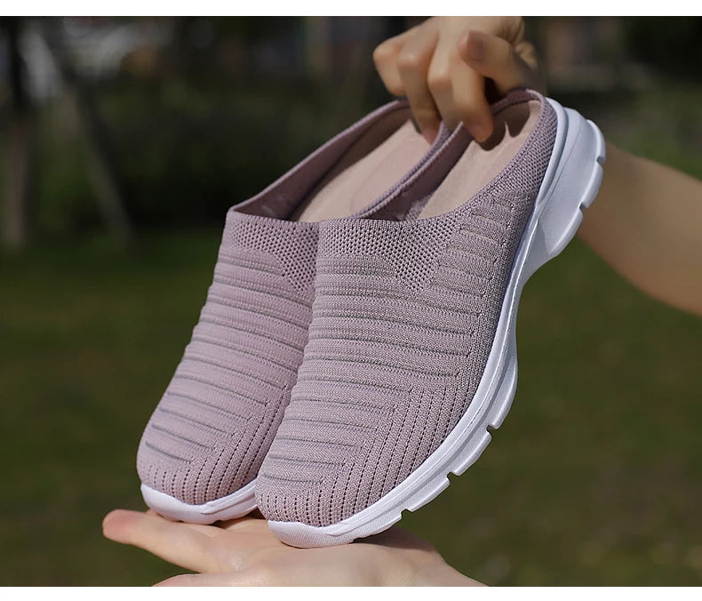 Men Slippers Summer Mesh Breathable Home Indoor Slippers Men Thick Bottom Slides Fashion Couple Walking Shoes Chanclas Hombre
