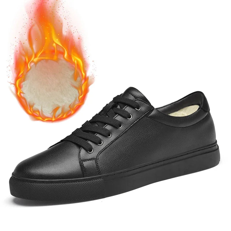 Luxury Brand Men's Sneakers Genuine Leather Casual Shoes Leisure Walk Men Shoes All-match Outdoor Skateboard Footwear For Male