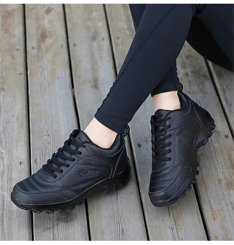New 2025 Autumn Winter Sneakers Women Comfort Soft Sole Non Slip Casual Shoes for Women PU Waterproof Sport Shoes Zapatillas