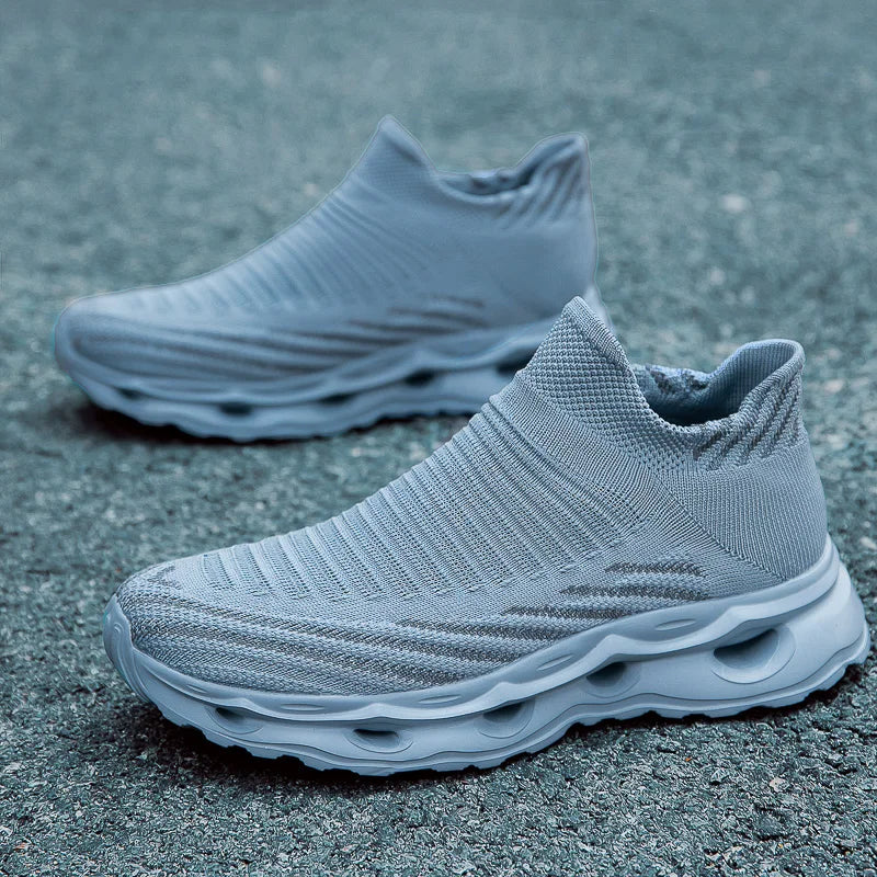 Hiking Shoes Men's Sports Running Black Running Shoes Breathable Mesh Women Lightweight Shock-absorbing Tennis Shoes Large Size