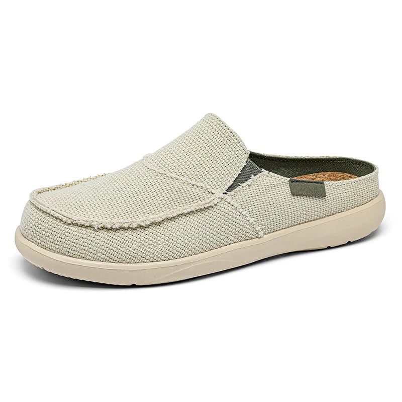 Men's Canvas Shoes Summer 2023 New Lightweight Breathable Soft Slip on Casual Shoes Fashion Beach Vacation Loafers Men Footwear