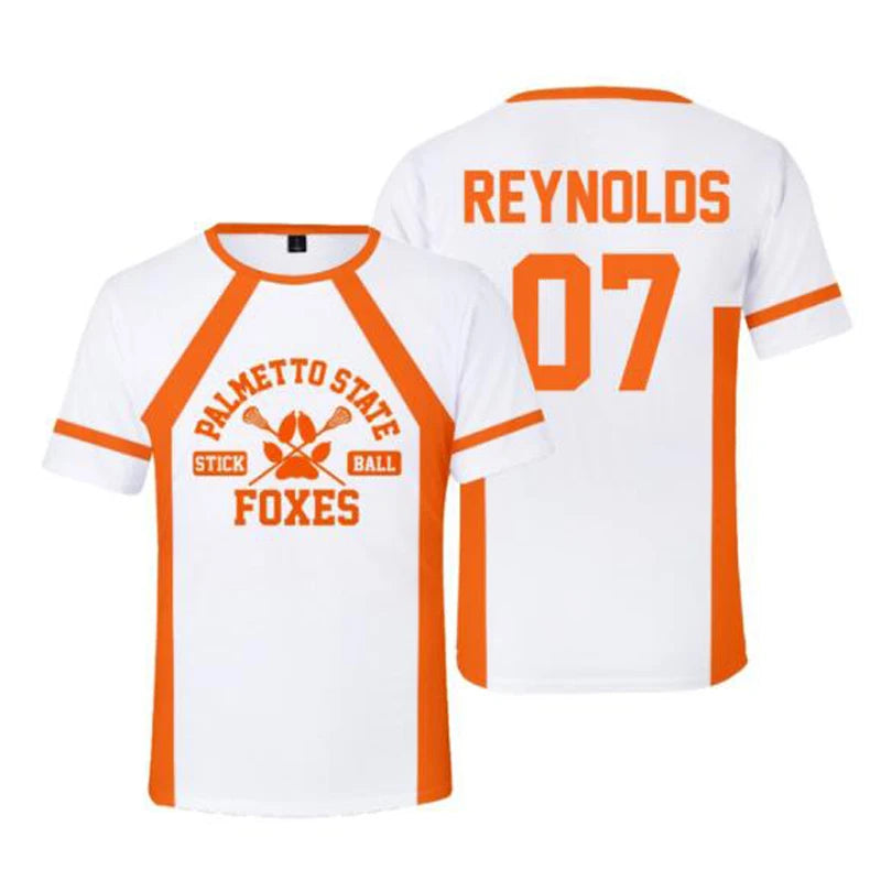 New The Foxhole Court Palmetto State Foxes Lacrosse Jersey Cosplay WILDS MINYARD 3D T-shirt Men/Women Graphic Tees Streetwear