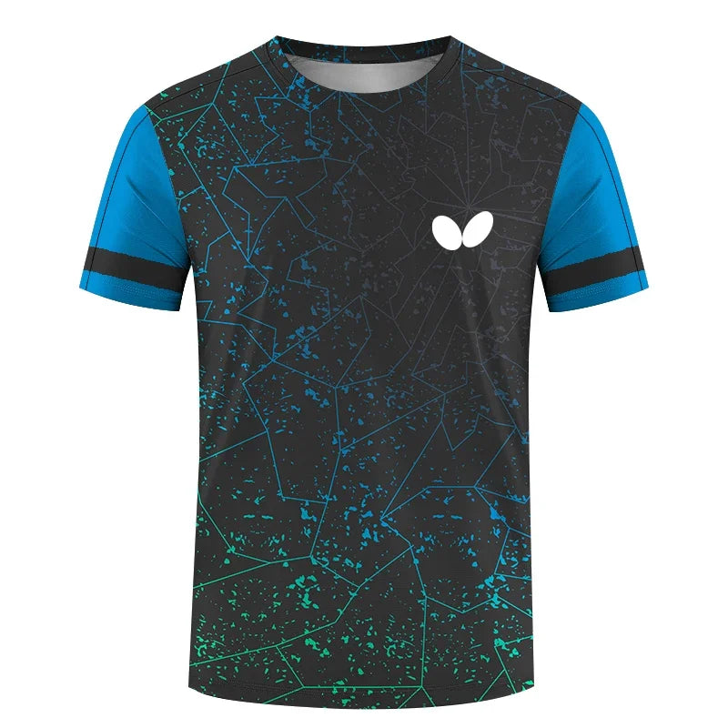 Men's short-sleeve, round-neck T-shirt, 3D, quick-drying, printed prom dress style, loose, breathable, comfortable, Summer