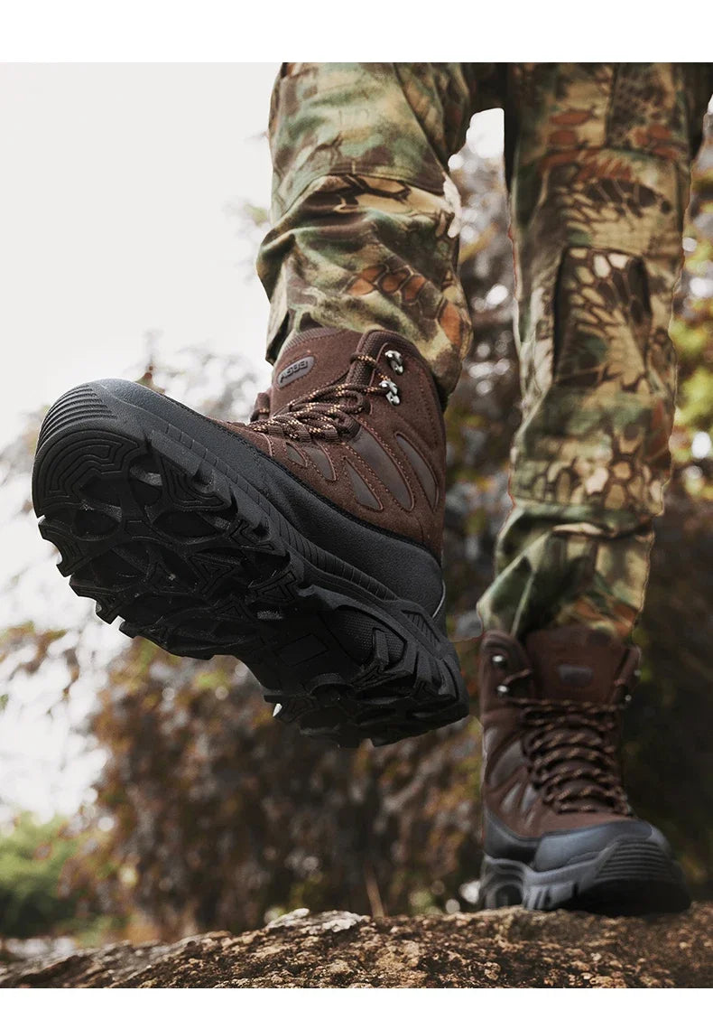Men Tactical Boots Lace Up Military Army Boot Unisex Work Hiking Shoe Desert Waterproof Brand Climbing Shoe Male Ankle Size Plus