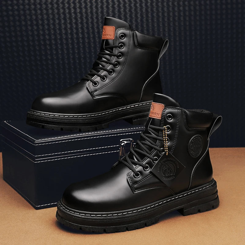 2026 Winter Ankle Boots Men's Boots Outdoor Yellow Boots Classic Design High Top Men Casual Shoes Botas Para Hombre