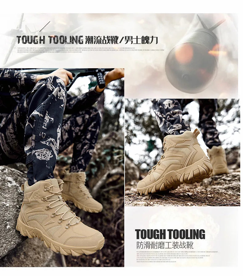 New Men's Boots Outdoor Hiking Boots Men Winter Desert Boots Motocycle Boots Zapatos Hombre