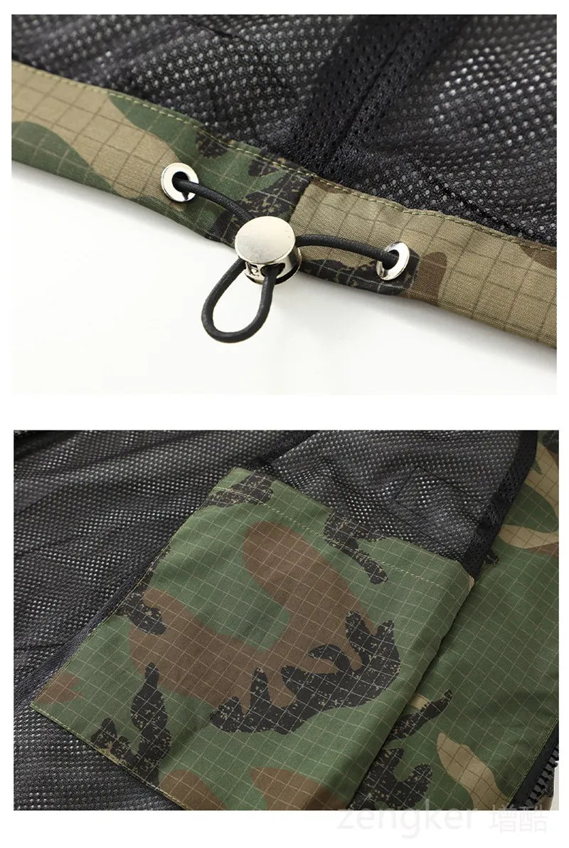 Extra large men's loose workwear windbreaker plus size trendy camouflage casual jacket assault coat 12XL 11XL 10XL men clothing