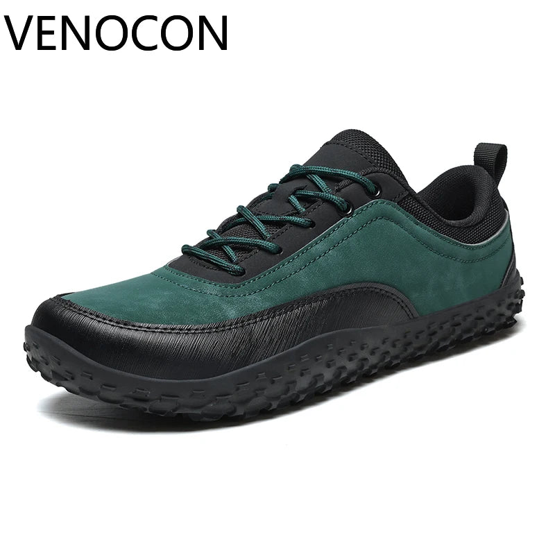 VENOCON Barefoot Minimalist Men's Stylish Style Casual Shoes Sneakers With Wide Nose Toe Box Walking Hiking Trail Footwear Man