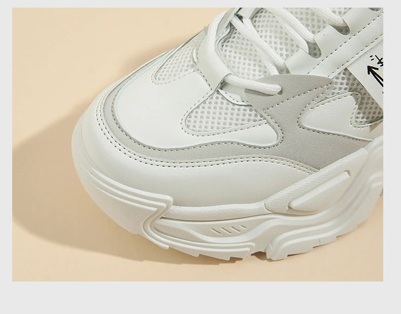 Chunky Platform Sneakers for Women Autumn New Fashion Thick Sole Vulcanized Shoes Woman Casual Non Slip Breathable Sports Shoes