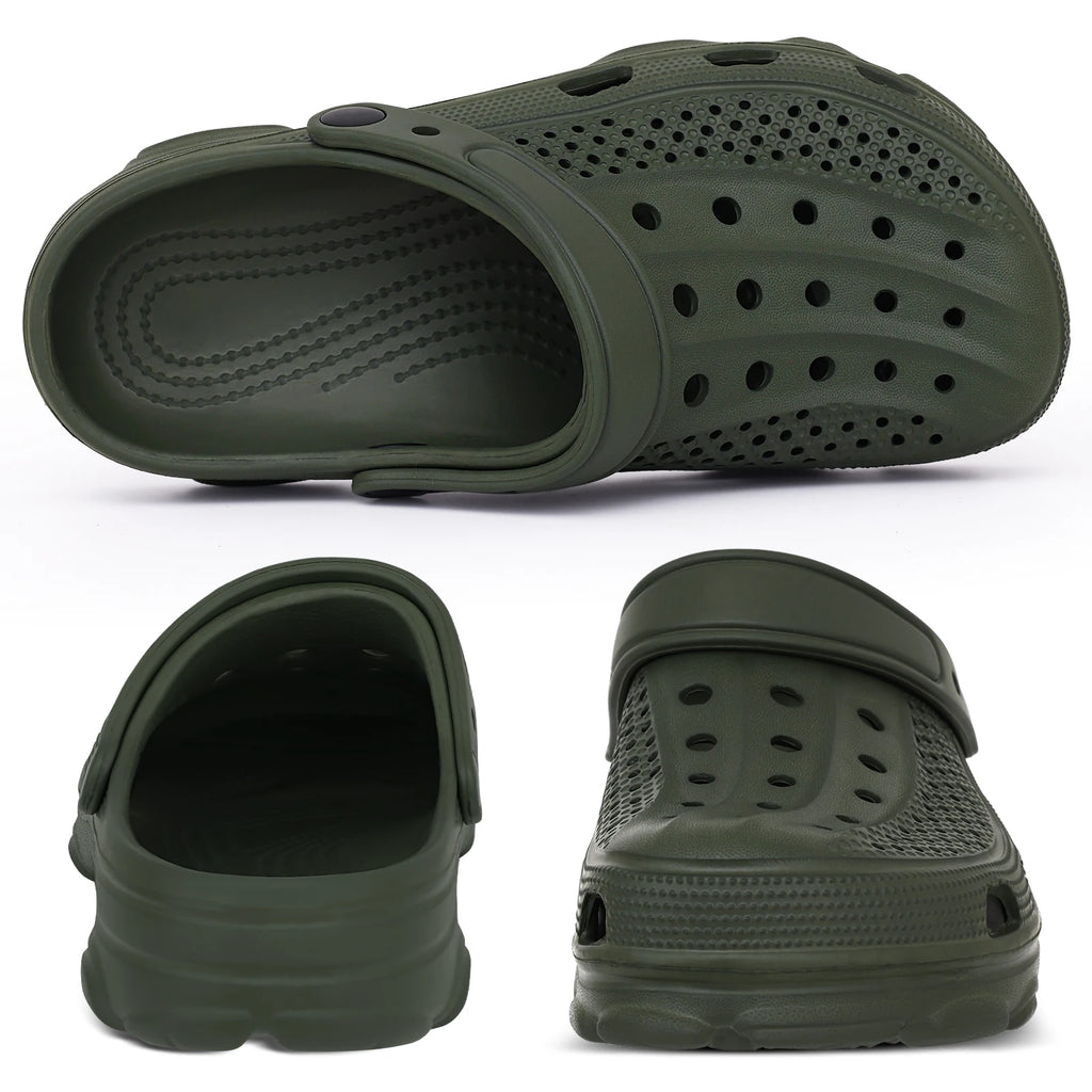Comwarm Men Clogs Slippers Breathable Garden Sandals Non-Slip Comfort Beach Shoes Men Sandals Indoor Outdoor Casual Fishing Shoe
