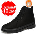 Men Boots Elevator Shoes Hidden Heels Canvas Heightening Shoes For Man Hidden Heels Increase Insole 10CM 8CM Sports Height Shoes