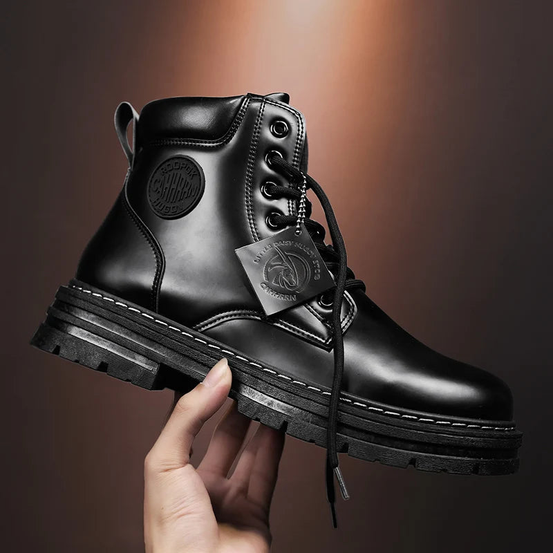 2026 Winter Ankle Boots Men's Boots Outdoor Yellow Boots Classic Design High Top Men Casual Shoes Botas Para Hombre