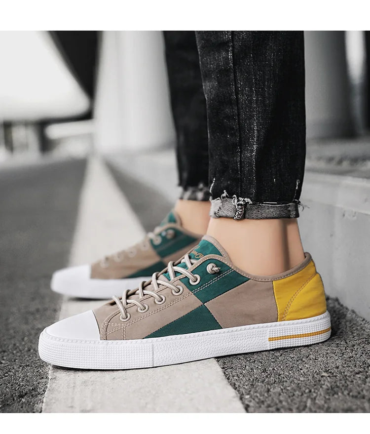 Men Sneakers Casual Shoes Men Flat Brand Fashion Canvas Shoes Comfortable Driving Tennis Sports Shoes Student
