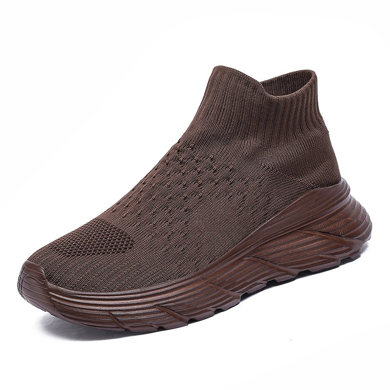 Soft Light Sneakers Men and Women Plus Size 35-46 Unisex Sports Shoes Thick Sole Cushioning EVA Slip On Ankle Socks Shoes