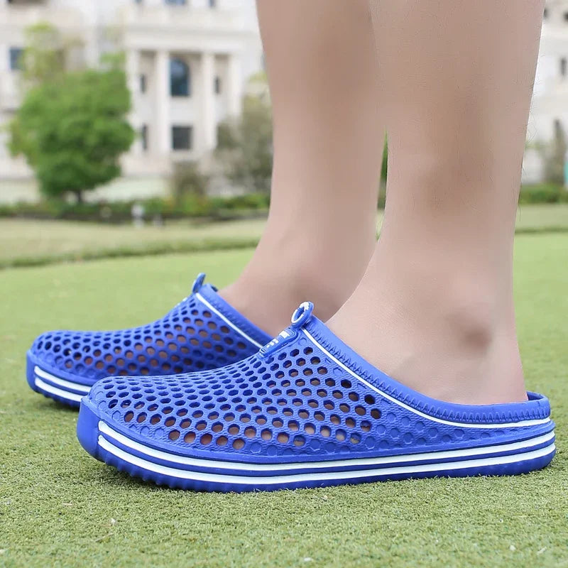 YRZL Men Slippers Lightweight Breathable Fashion Women Shower Slipper High Quality Beach Couple Flip Flop Swimming Shoes