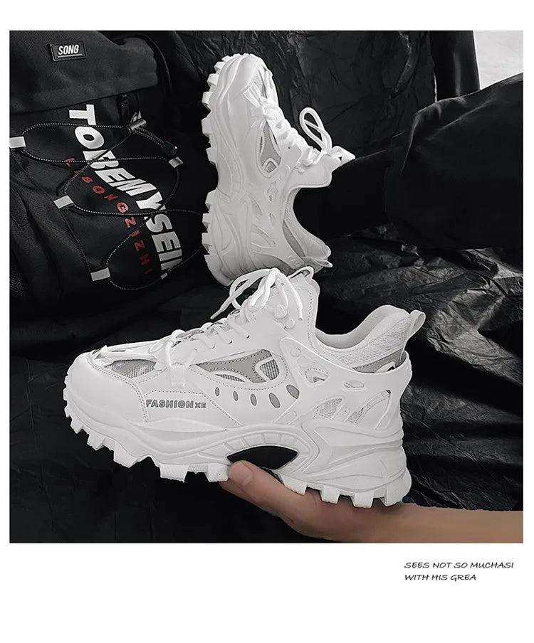 Men's Vulcanized Shoes Luxury Sneakers Harajuku Chunky Sneakers Autumn Running Footwear Male High Fashion Zapatos Hombre