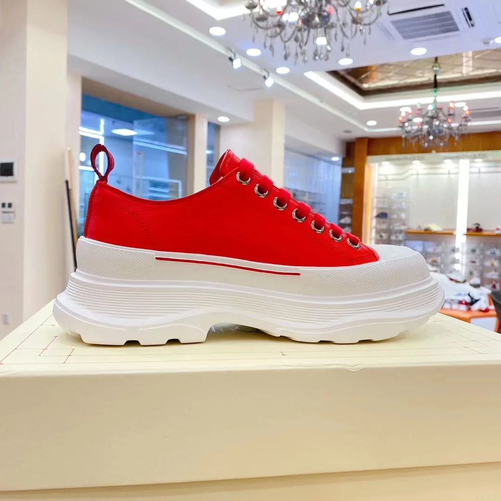 Handcrafted Leather Casual Sneakers Man Platform Trainers Unisex Originality Flat Loafers Men's Footwear