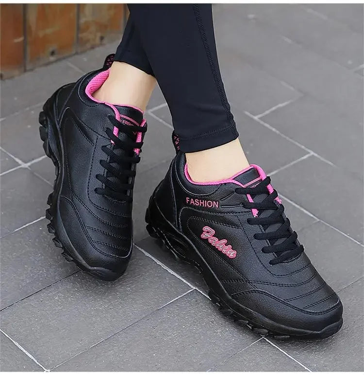 New 2025 Autumn Winter Sneakers Women Comfort Soft Sole Non Slip Casual Shoes for Women PU Waterproof Sport Shoes Zapatillas